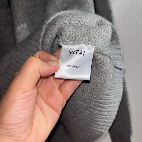 YITAI Lavender Field Hand Embroidery wool Sweater Women Large NWT - Picture 6 of 7